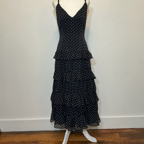 La Maison Talulah Polka Dot Tiered Ruffle Maxi Dress SAMPLE Size S - Picture 7 of 8